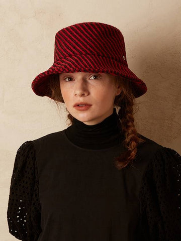 Twill Buket Hat Red - BROWN HAT - BALAAN 1