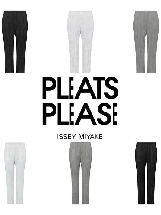 Pleated Basic Straight Pants Black - ISSEY MIYAKE - BALAAN 2