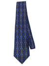 100 silk blue patterned tie - LANVIN - BALAAN 3