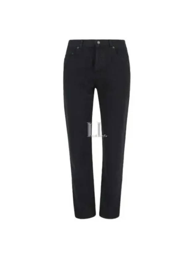 Vanessa Denim Straight Jeans Black - SAINT LAURENT - BALAAN 2