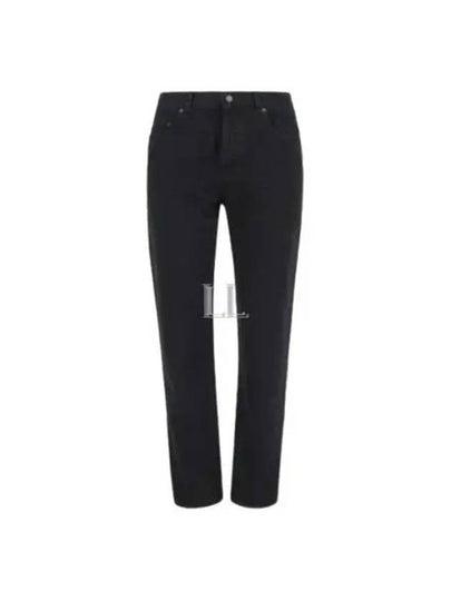 Vanessa Denim Straight Jeans Black - SAINT LAURENT - BALAAN 2