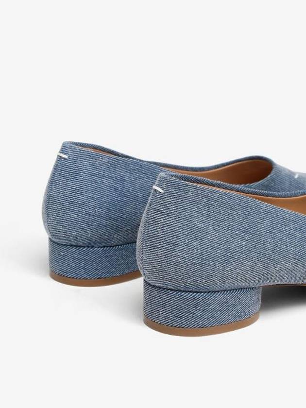 Point Toe 4 Stitch Kiki Denim Flat Blue - MAISON MARGIELA - BALAAN 5