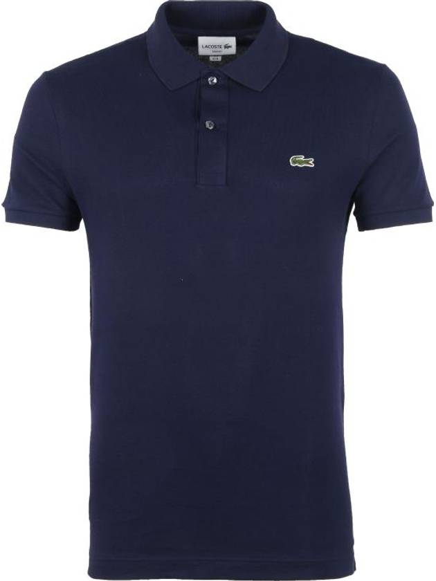 Slim Fit Short Sleeve Polo Shirt Navy - LACOSTE - BALAAN 2