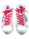 Women's Fur Sneakers White Pink GWF00101 F1950 - GOLDEN GOOSE - BALAAN 3