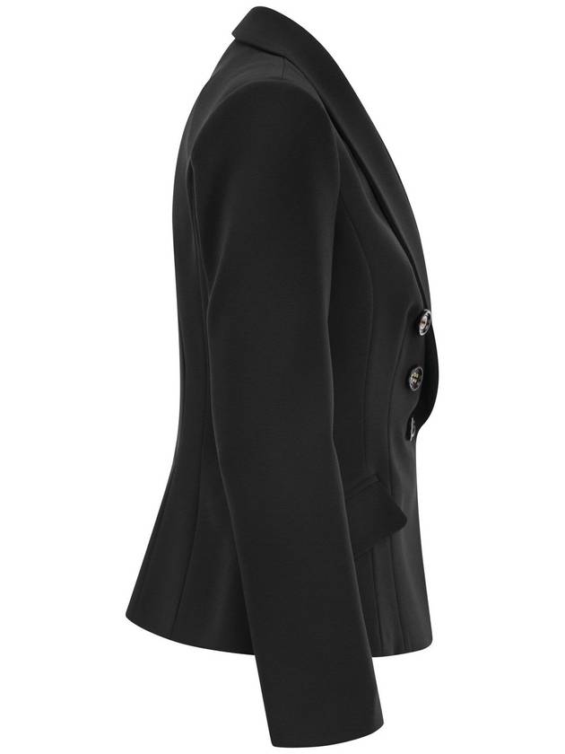 Double-breasted crepe jacket with shawl lapels - ELISABETTA FRANCHI - BALAAN 3