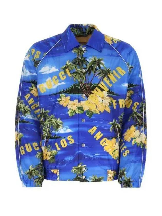 Print Nylon Jacket Blue - GUCCI - BALAAN 2