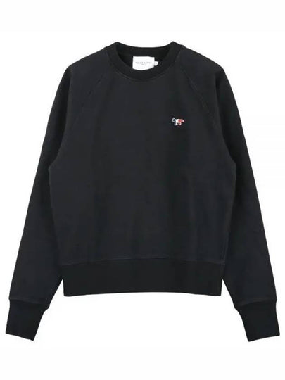 Tricolor Fox Patch Adjusted Sweatshirt Black - MAISON KITSUNE - BALAAN 2