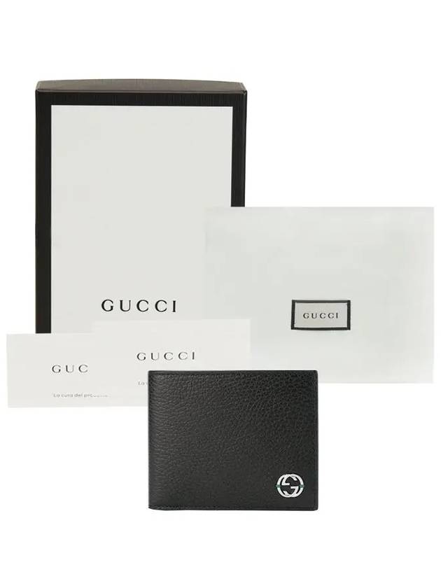 GG Interlocking Two Tone Half Wallet Black - GUCCI - BALAAN 7