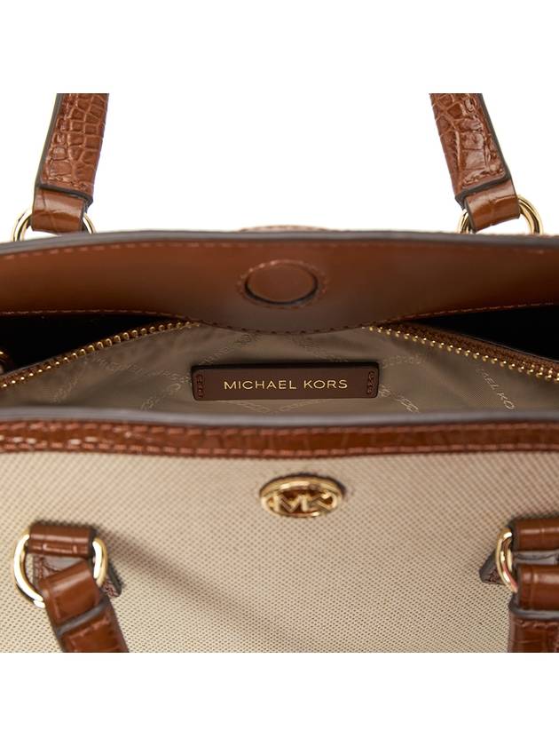 Chantal Small Tote Bag Brown Beige - MICHAEL KORS - BALAAN 11