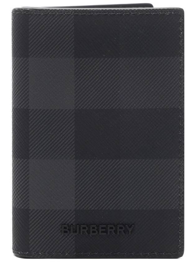 Check Half Card Wallet Grey - BURBERRY - BALAAN 3