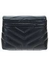 Toy Loulou Strap Shoulder Bag In Quilted Leather Black - SAINT LAURENT - BALAAN 5