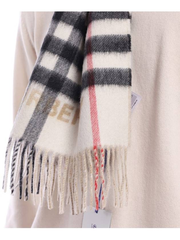 Contrast Check Cashmere Scarf Archive Beige - BURBERRY - BALAAN 7