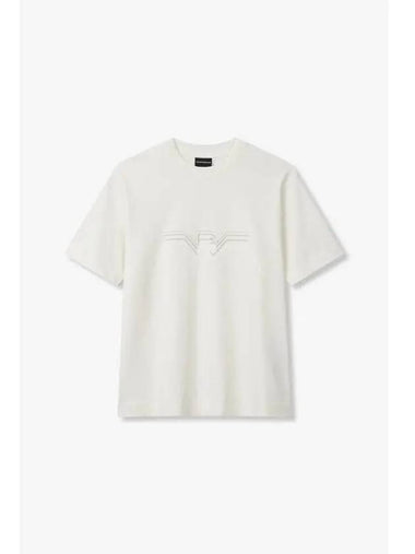 Men s Multi Eagle Line T Shirt Ivory - EMPORIO ARMANI - BALAAN 1