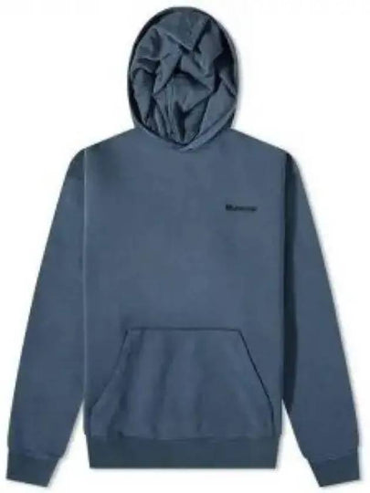 Logo Cotton Hoodie Washed Blue - BALENCIAGA - BALAAN 2