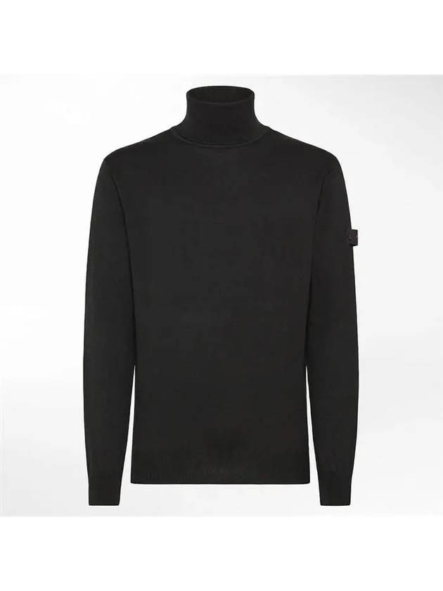 GORRAN Cotton Wool Mix Logo Patch Turtleneck Knit - PEUTEREY - BALAAN 1