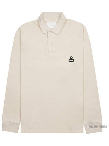 Anafikolo Embroidery Logo Long Sleeve Polo Shirt Ivory - ISABEL MARANT - BALAAN 1