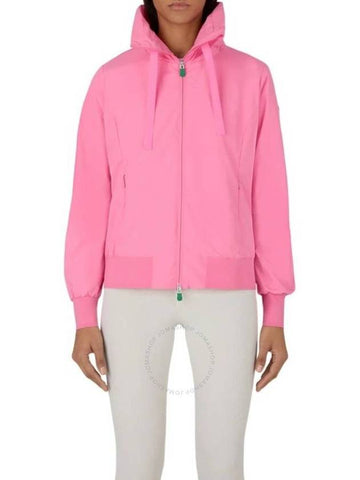 Save The Duck Ladies Aurora Pink Karin Bomber Rain Jacket, Brand Size 0 (X-Small) - SAVE THE DUCK - BALAAN 1