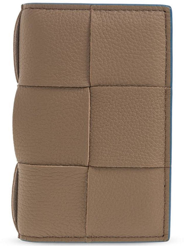 Bottega Veneta Leather Card Holder, Men's, Brown - BOTTEGA VENETA - BALAAN 1