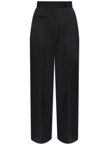 MM6 Maison Margiela Creased Trousers, Women's, Black - MAISON MARGIELA - BALAAN 1