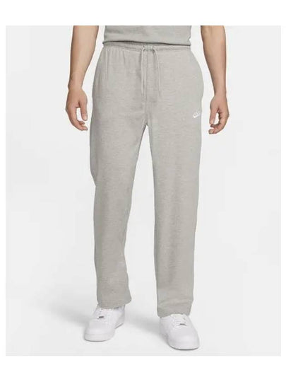 Club Knit Open Hem Track Pants Grey - NIKE - BALAAN 2