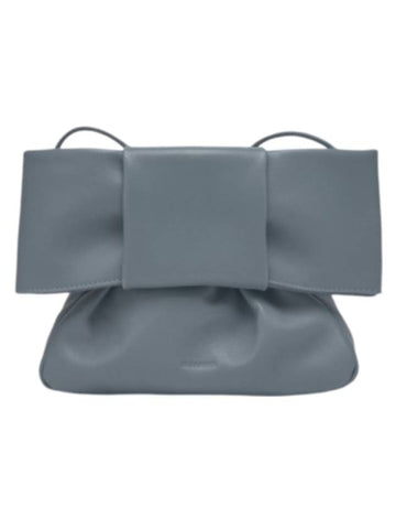 Bow Leather Shoulder Bag Dusty Blue - JIL SANDER - BALAAN 1