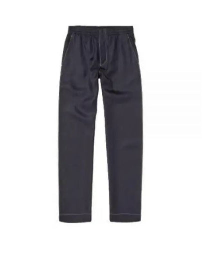 Stitched Silk Straight Pants Black - PRADA - BALAAN 2