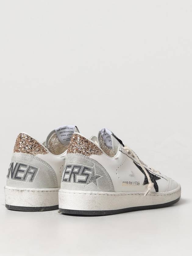 Ball Star Gold Tab Leather Low Top Sneakers White - GOLDEN GOOSE - BALAAN 4