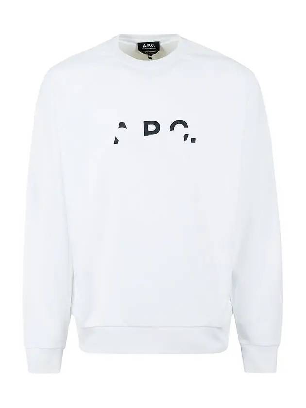 Logo Paint Long Sleeve T-Shirt White - A.P.C. - BALAAN 3