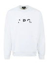 Logo Paint Long Sleeve T-Shirt White - A.P.C. - BALAAN 3