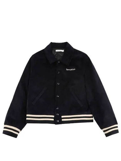 Wellness Corduroy Bomber Jacket Navy - SPORTY & RICH - BALAAN 2