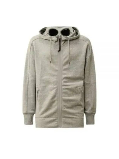 Diagonal Raised Fleece Goggle Zip-Up Hoodie Grey - CP COMPANY - BALAAN 2