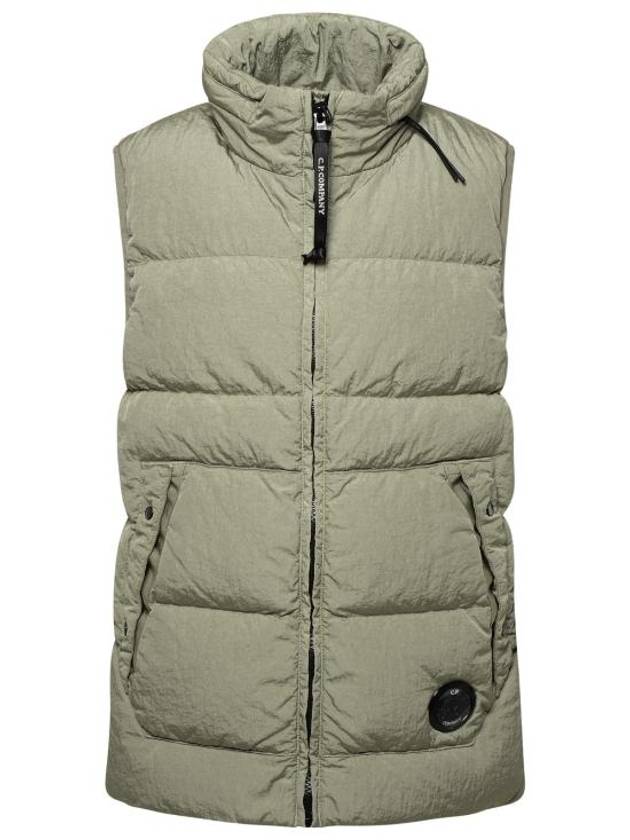 Kids U16 M.T.T.N. Detachable Hooded Down Vest Silver Sage - CP COMPANY - BALAAN 1