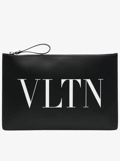 VLTN Logo Clutch Bag Black - VALENTINO - BALAAN 2