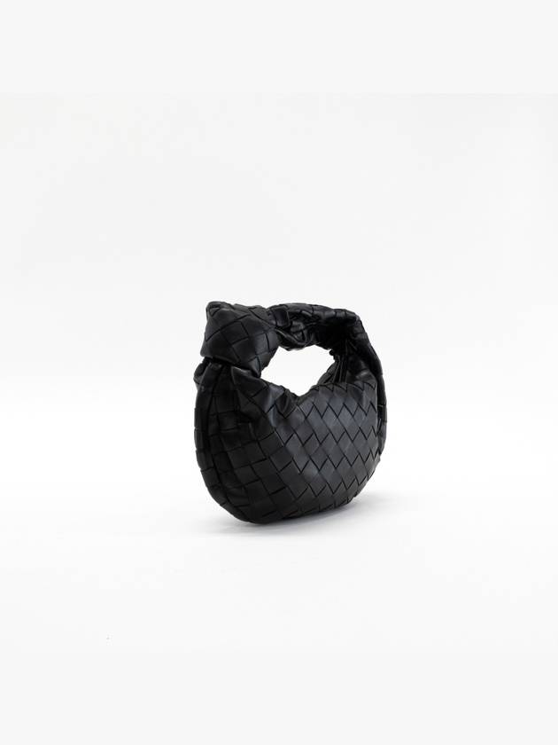 Jodie Intrecciato Small Tote Bag Black - BOTTEGA VENETA - BALAAN 4