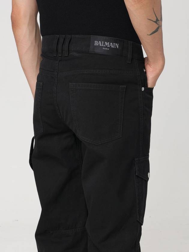 Logo Patch Cargo Jeans Black - BALMAIN - BALAAN 6