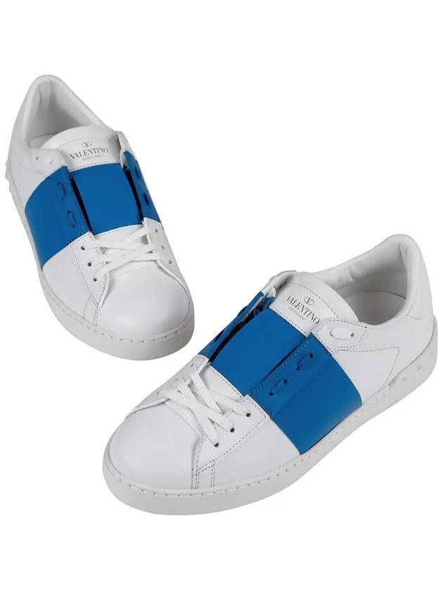 Hidden Low Top Sneakers White Blue - VALENTINO - BALAAN 5