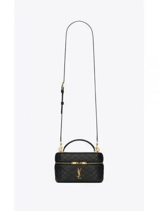 Gabi Mini Vanity Lambskin Tote Bag Black - SAINT LAURENT - BALAAN 2