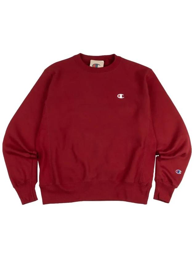 Reverse Weave C Small Logo Men s Crew Neck Cherry Pie GF70 Y06145 WFU - CHAMPION - BALAAN 3