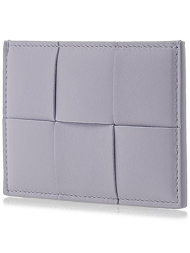 Intrecciato Lambskin Calfskin Card Wallet Case Oyster - BOTTEGA VENETA - BALAAN 3