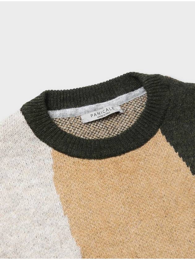 Made In Italy Color Block Crew Neck Sweater F ANIT50 - PANICALE - BALAAN 3