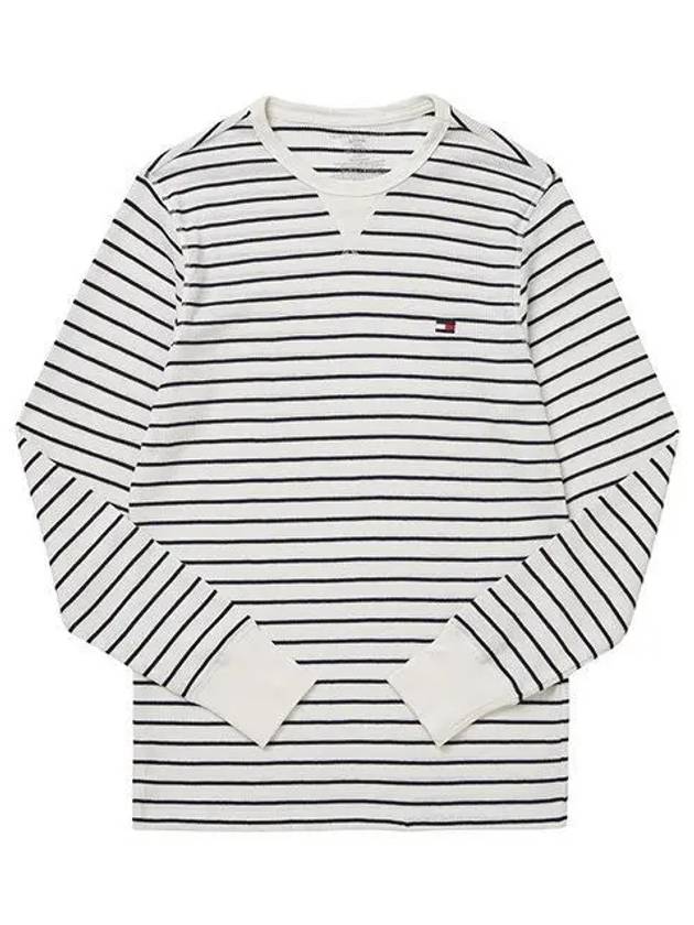 09T4224 112 Thermal striped waffle men s long sleeve t shirt 1140057 - TOMMY HILFIGER - BALAAN 1