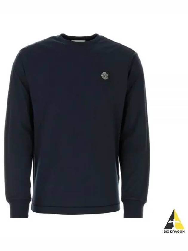 Chest Patch Long Sleeve T-Shirt Blue - STONE ISLAND - BALAAN 2