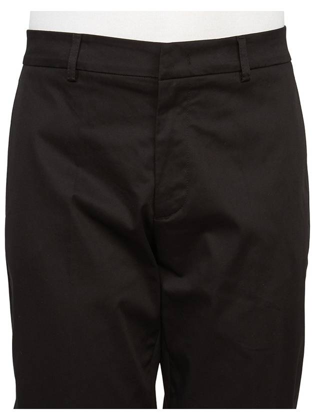 Cotton Poplin Straight Pants Black - MONCLER - BALAAN 6