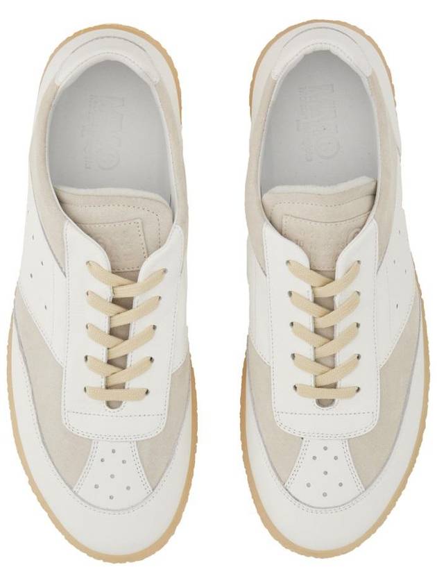 6 Court Leather Low Top Sneakers White - MAISON MARGIELA - BALAAN 3