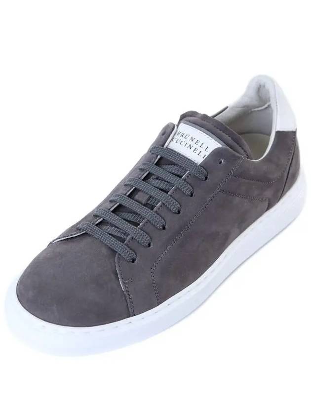 Suede Low Top Sneakers Gray - BRUNELLO CUCINELLI - BALAAN 2