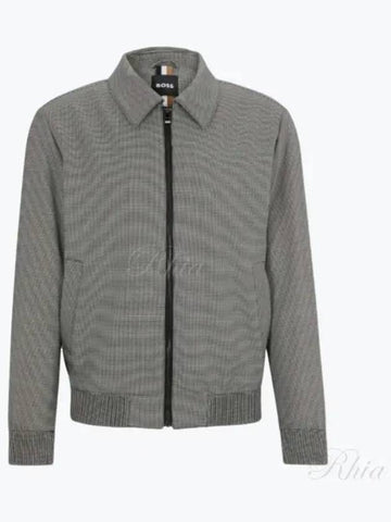 slim fit jacket in a houndstooth wool blend 50521771 001 - HUGO BOSS - BALAAN 1