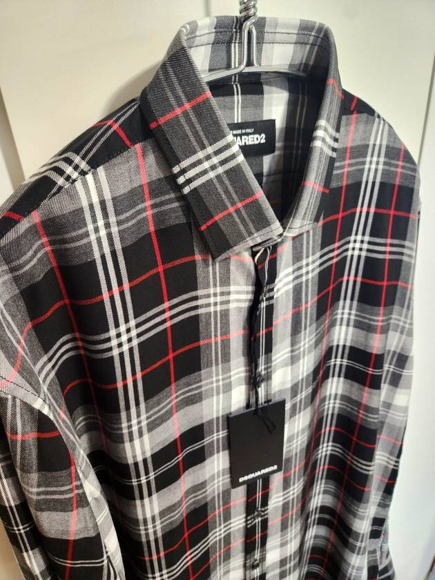 SS Viscose Flannel Check Shirt - DSQUARED2 - BALAAN 10