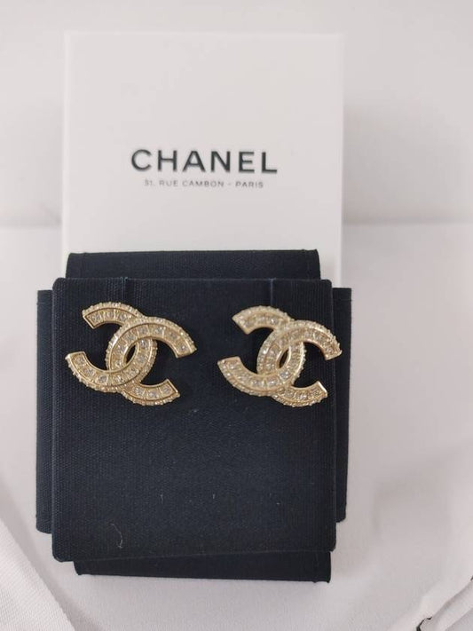 Metal Earrings Diamantes & Gold Crystal - CHANEL - BALAAN 2