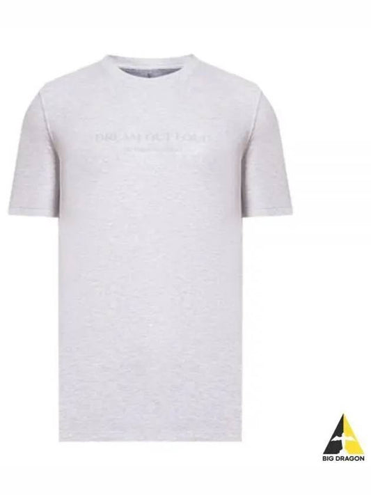 Print Crew Neck Cotton Jersey Short Sleeve T-Shirt Grey - BRUNELLO CUCINELLI - BALAAN 2