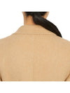 Women's Double Face Wrap Wool Single Coat Beige - THEORY - BALAAN 10